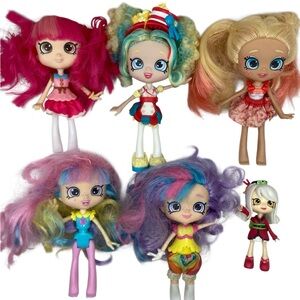 Shopkins Shoppies Doll Lot Rainbow Kate, Sara Sushi, Donatina, Popetta